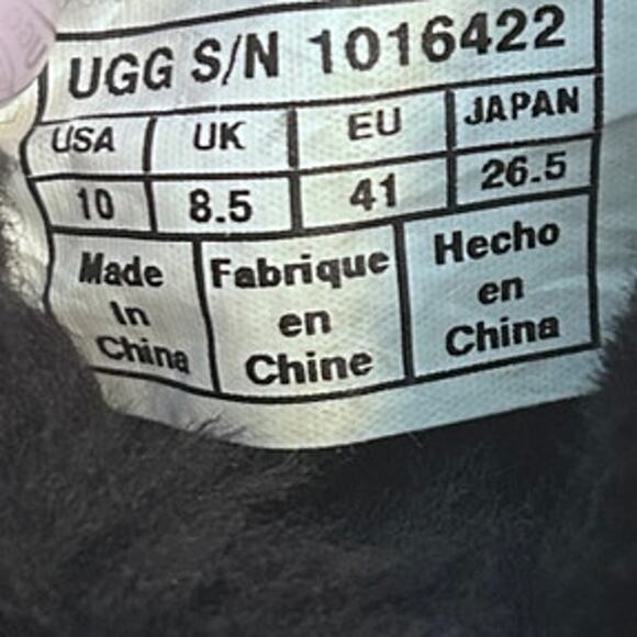 UGG Australia -Mini Bailey Button II -Boots - Black - Women's - 10 - S/N 1015422 - Picture 9 of 9